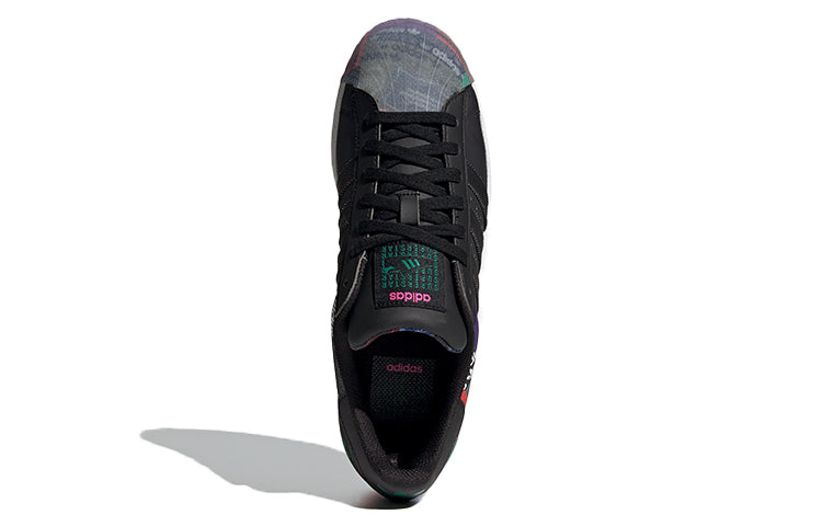 adidas Originals Superstar Shoes 'Core Black Purple Green' GX2716