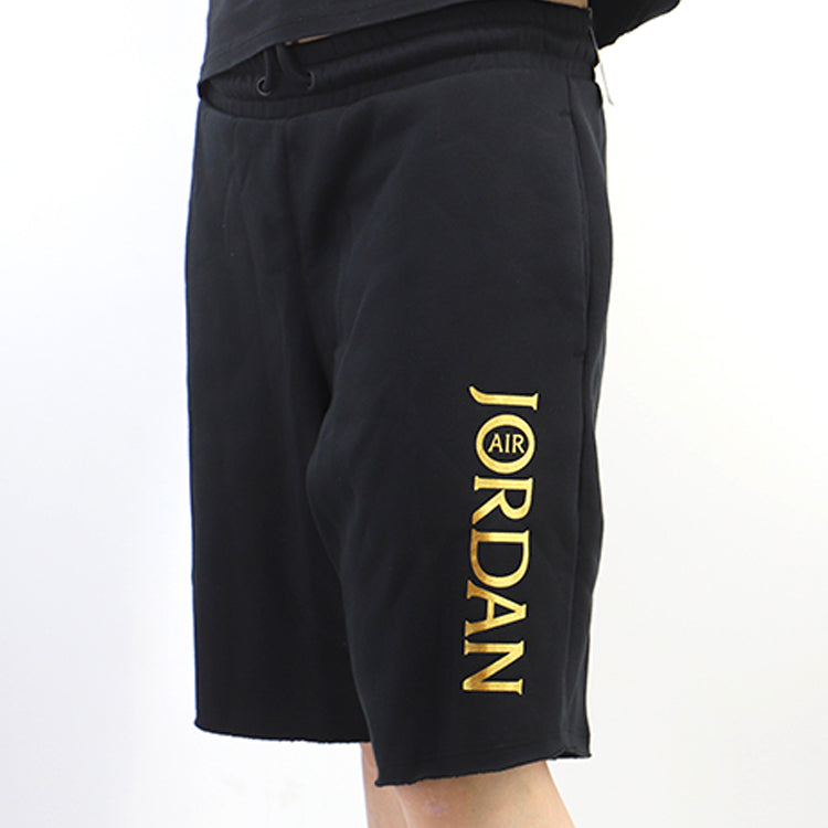 Air Jordan Fleece Bronzing Pure Cotton Sports Knit Shorts Black AV0693-010