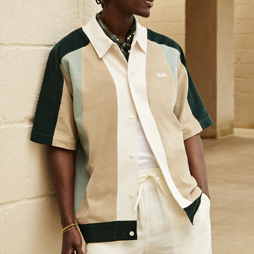 KITH Micro Cord Woodpoint Shirt 'Reverie' KHM031173-368