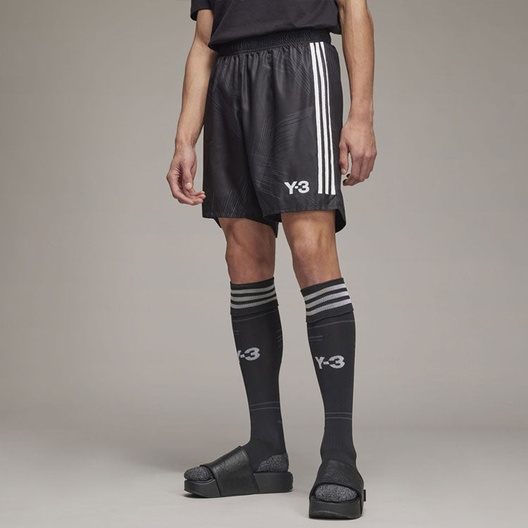 adidas x Y-3 Crossover real Madrid Stripe Logo Breathable Sports Training Shorts Black HI3979