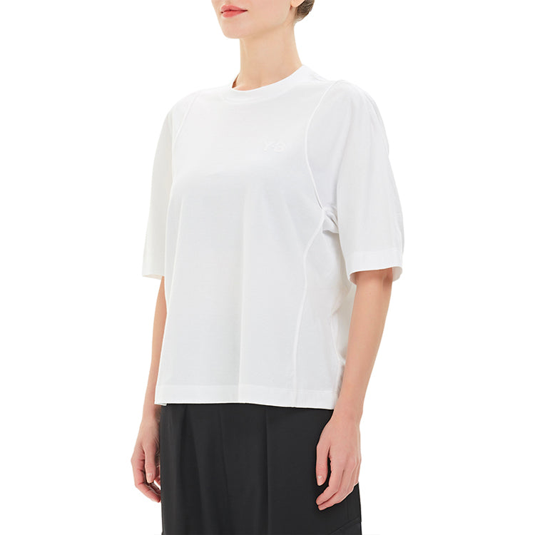 (WMNS) Y-3 SS21 Loose Round Neck Short Sleeve White GK4467