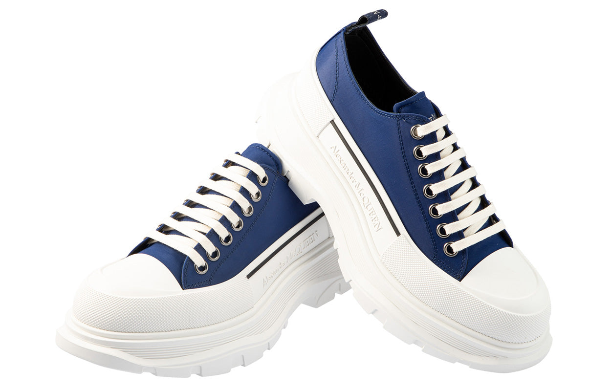 Alexander McQueen Tread Slick Lace Up Sneakers 'Blue Denim' 604257W4IF14477