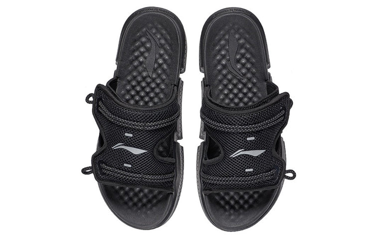Li-Ning Reflective Sandals 'Black Silver' AGAS013-2