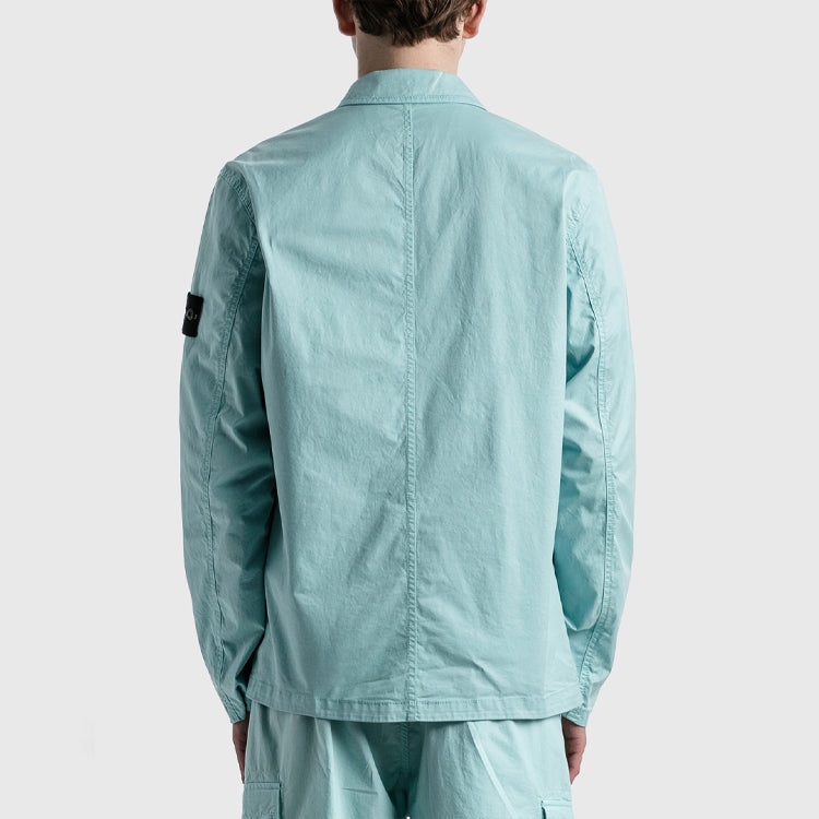 STONE ISLAND Supima Cotton Shirt Jacket 'Aqua' 761512619-V0044