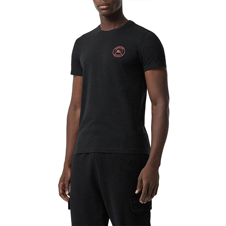 Burberry Logo Solid Color Short Sleeve Unisex Black 80078141