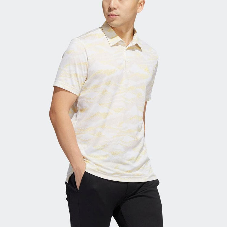 adidas Horizon-Print Polo Shirt 'Beige' HF6501