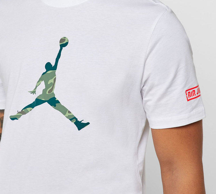 Air Jordan City Of Flight Flying Man Printing Short Sleeve White AT9180-100