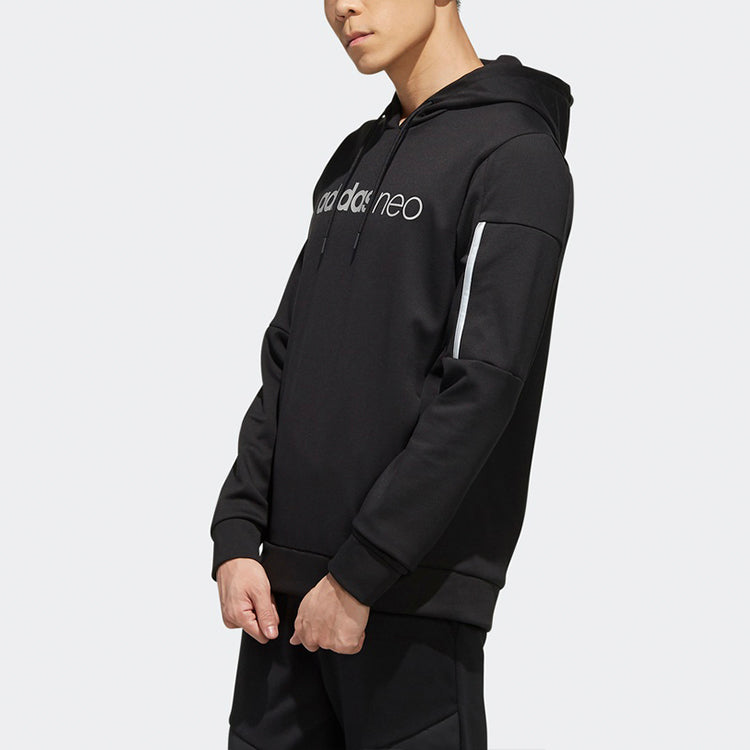 adidas Neo Hooded Sweatshirt 'Black White' EI4470