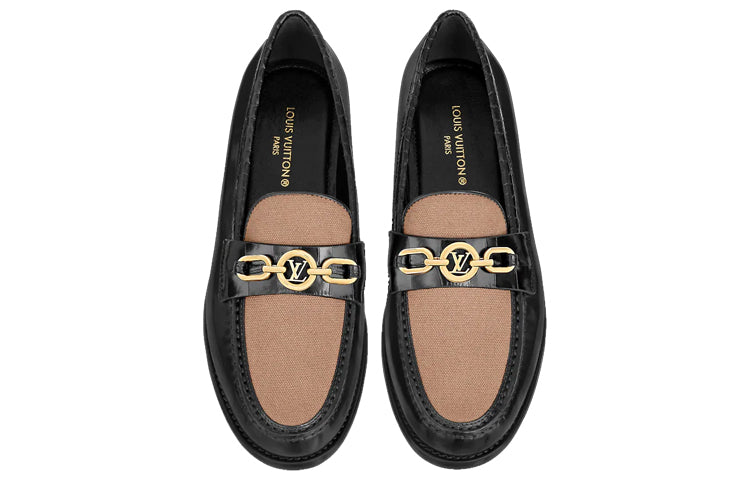 (WMNS) LOUIS VUITTON LV Chess Loafers 'Black Brown' 1A9CH4