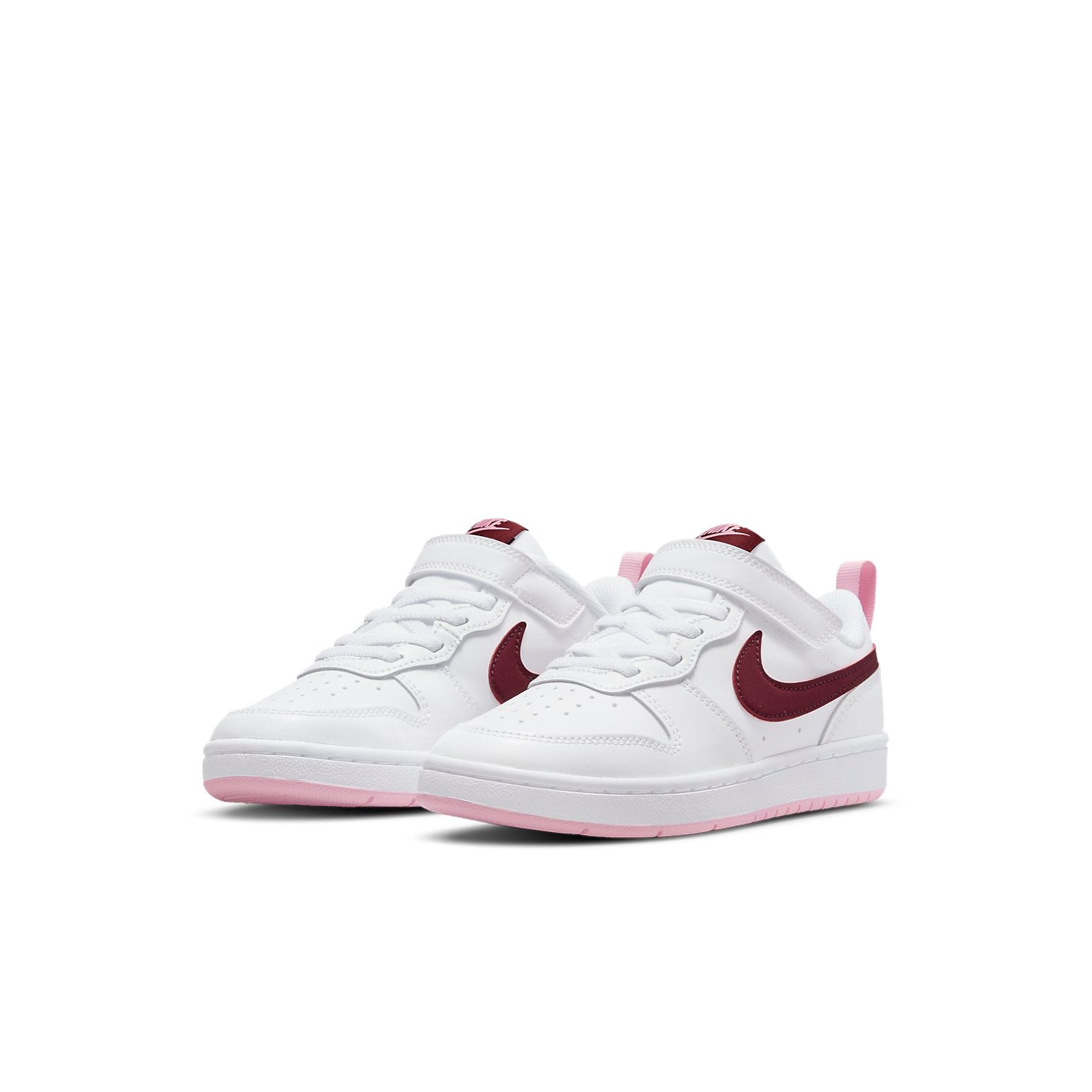 (PS) Nike Court Borough Low 2 'White Dark Beetroot' BQ5451-120