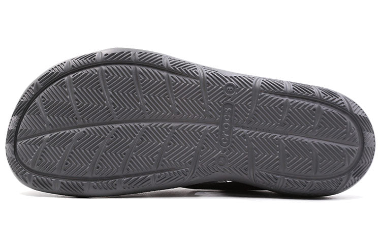 Crocs Swiftwater Wave Sandal Flats 'Black Grey' 205701-0DD