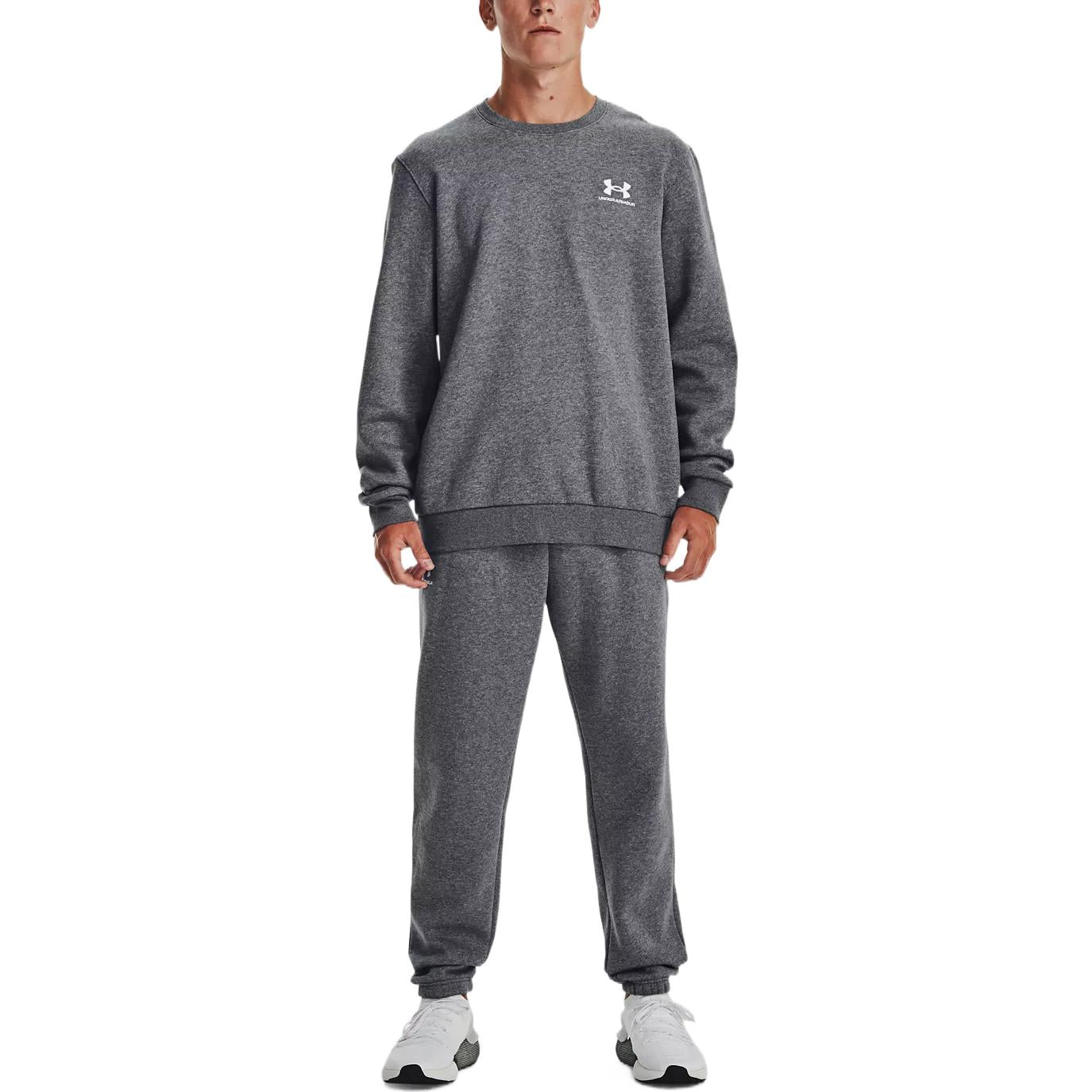 Under Armour Icon Fleece Crew Sweatshirt 'Pitch Grey Medium Heather' 1374250-012