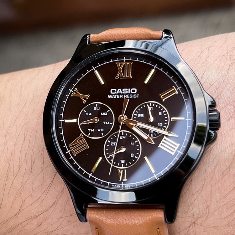 Casio Dress Classic Analog Watch 'Brown Black' MTP-V300BL-5A