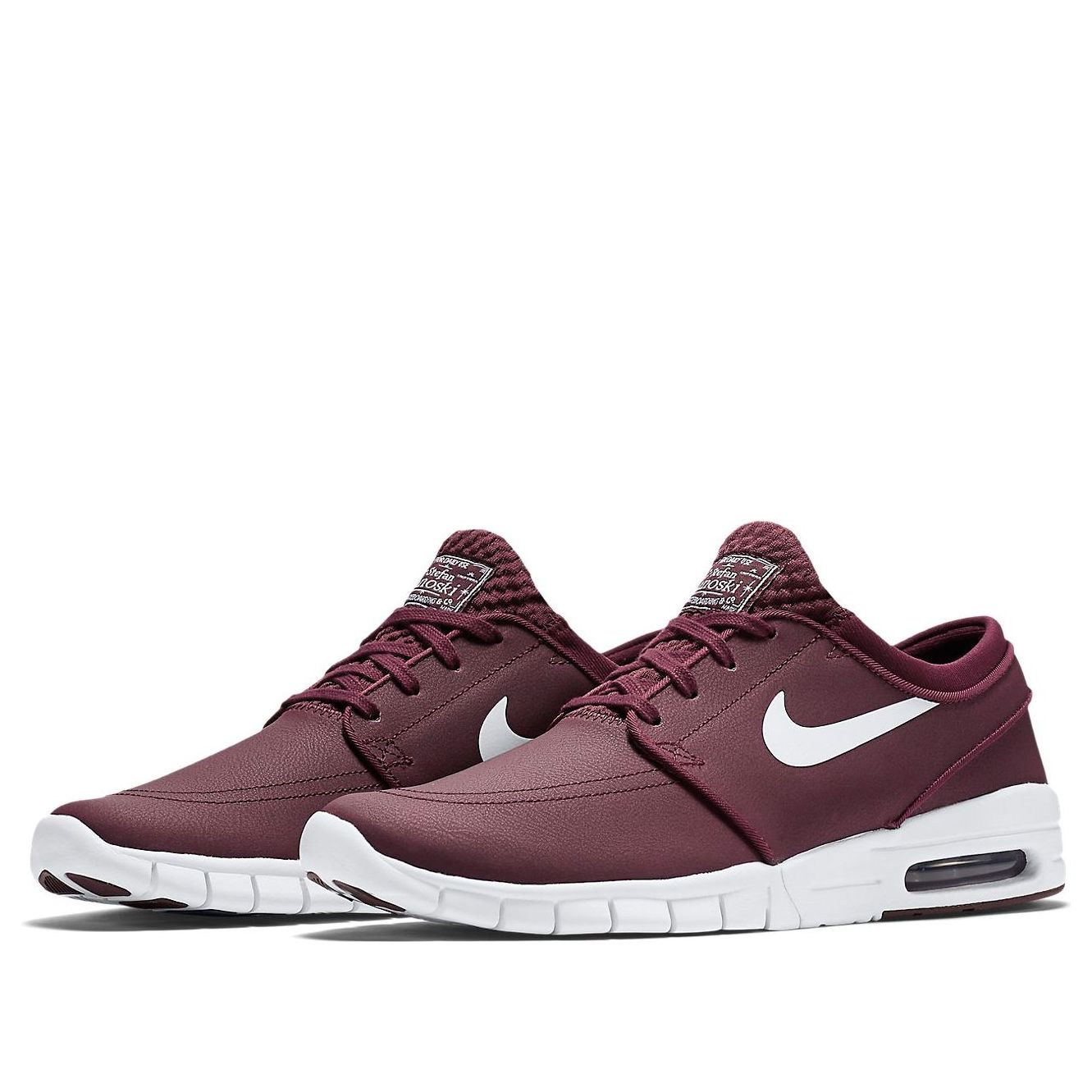 Nike SB Stefan Janoski Max Leather 'Wine Red White' 685299-611