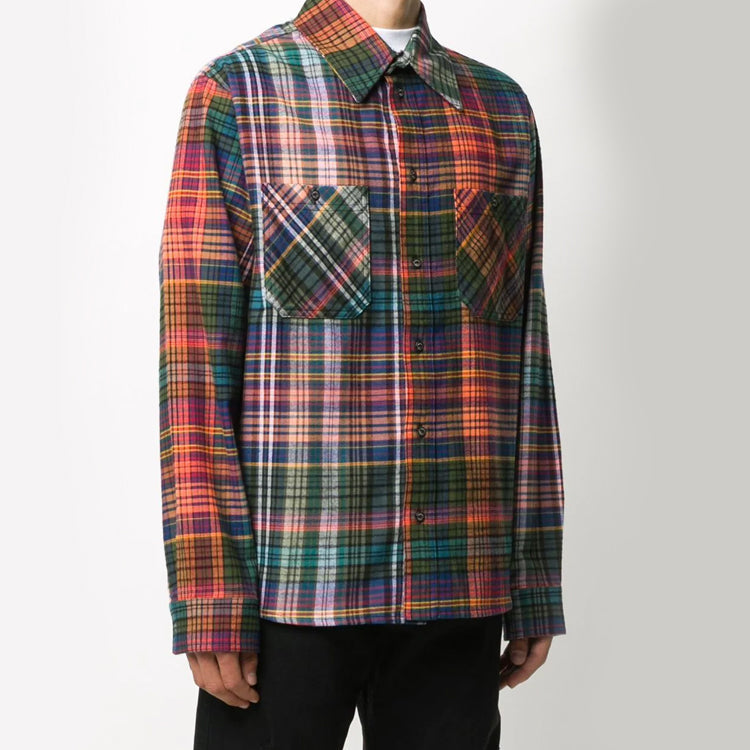 Off-White Stencil Flannel Check Shirt OMGA133E20FAB0012010