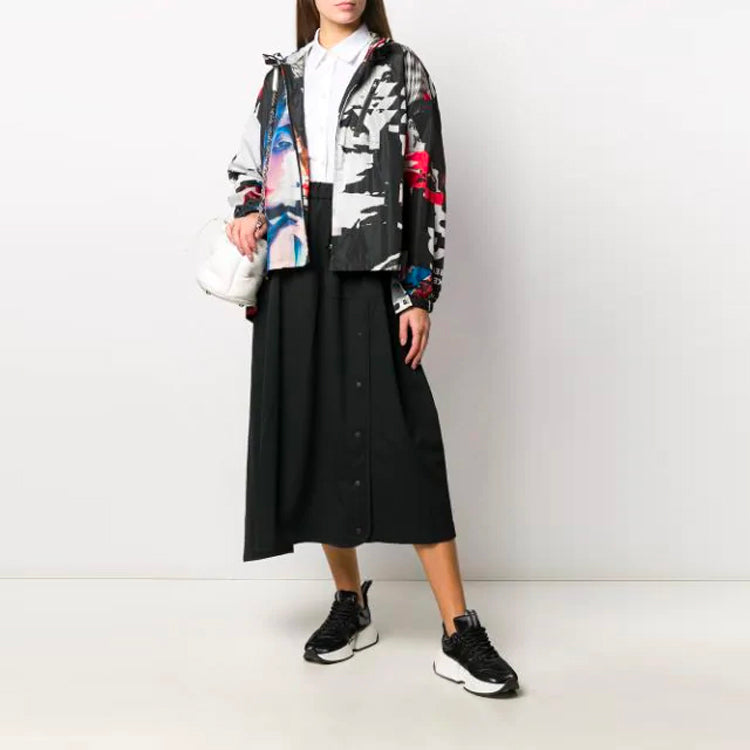 (WMNS) Y-3 Pattern Human Face Printing Hooded Jacket Colorblock GK4405