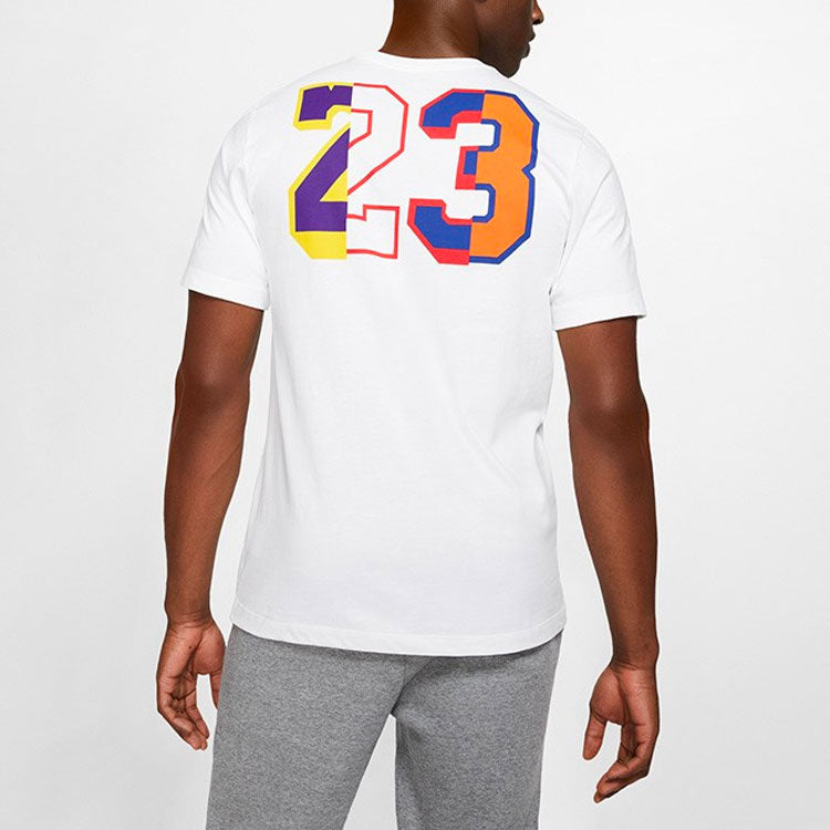 Air Jordan Colorful Round Neck Short Sleeve T-Shirt Men's White AT8943-100