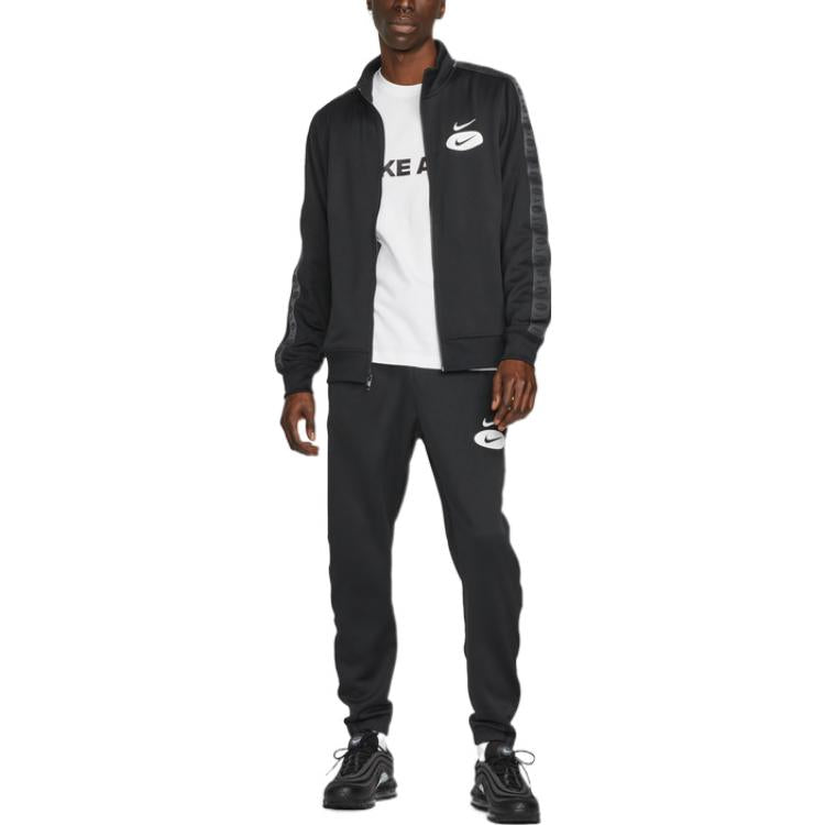 Nike Sportswear Swoosh League Logo Hoodie 'Black White' DM5474-010