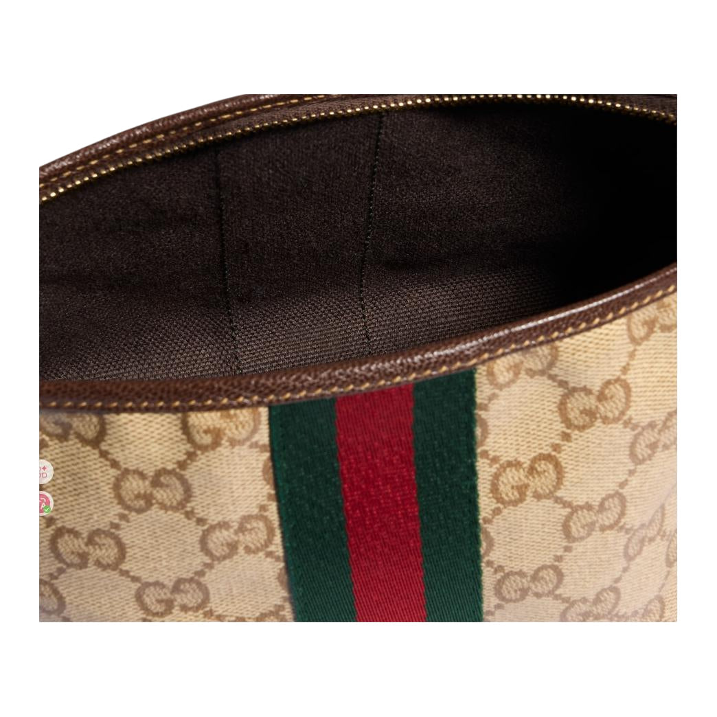 (WMNS) Gucci Small Pouch with Strap and Web 'Sand Dark Brown' 876055-FAF8R-8547