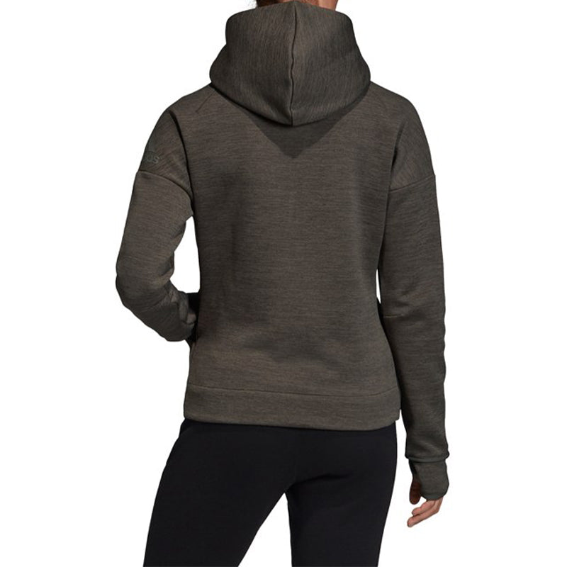 (WMNS) adidas Logo Printing Hooded Windblocker Jacket Grey EA0342