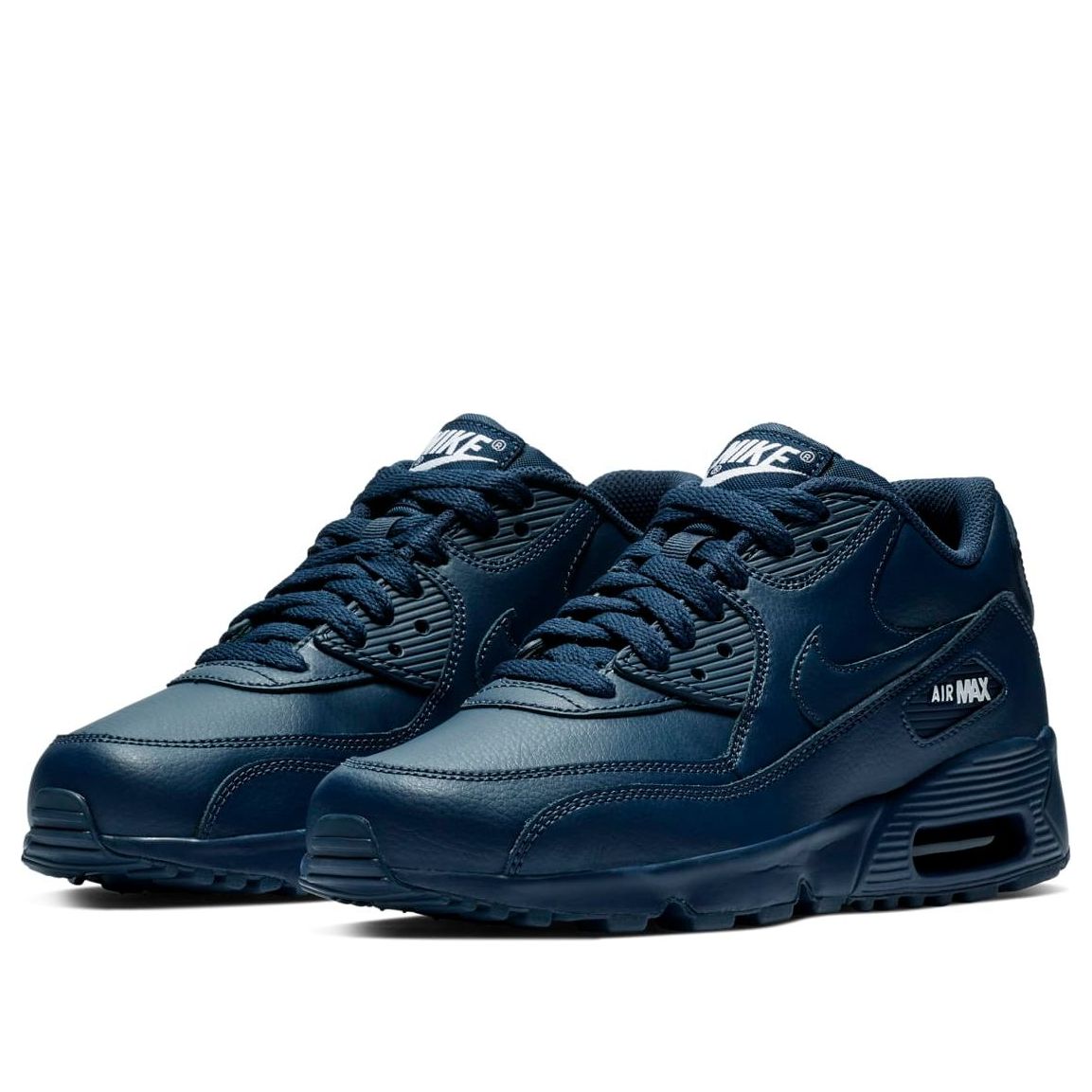 (GS) Nike Air Max 90 Leather 'Midnight Navy' 833412-412