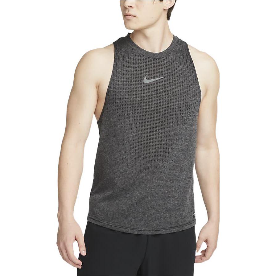 Men's Nike Pro Dri-FIT Solid Color Small Logo Training Gray Vest DM6495-010