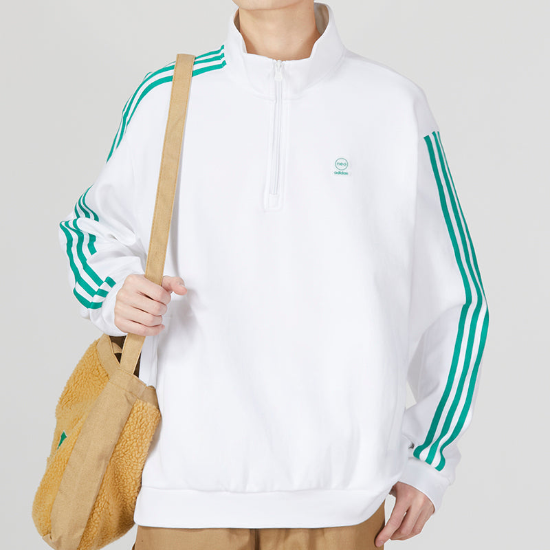 adidas Half-Zip Top 'White Green' IK5432