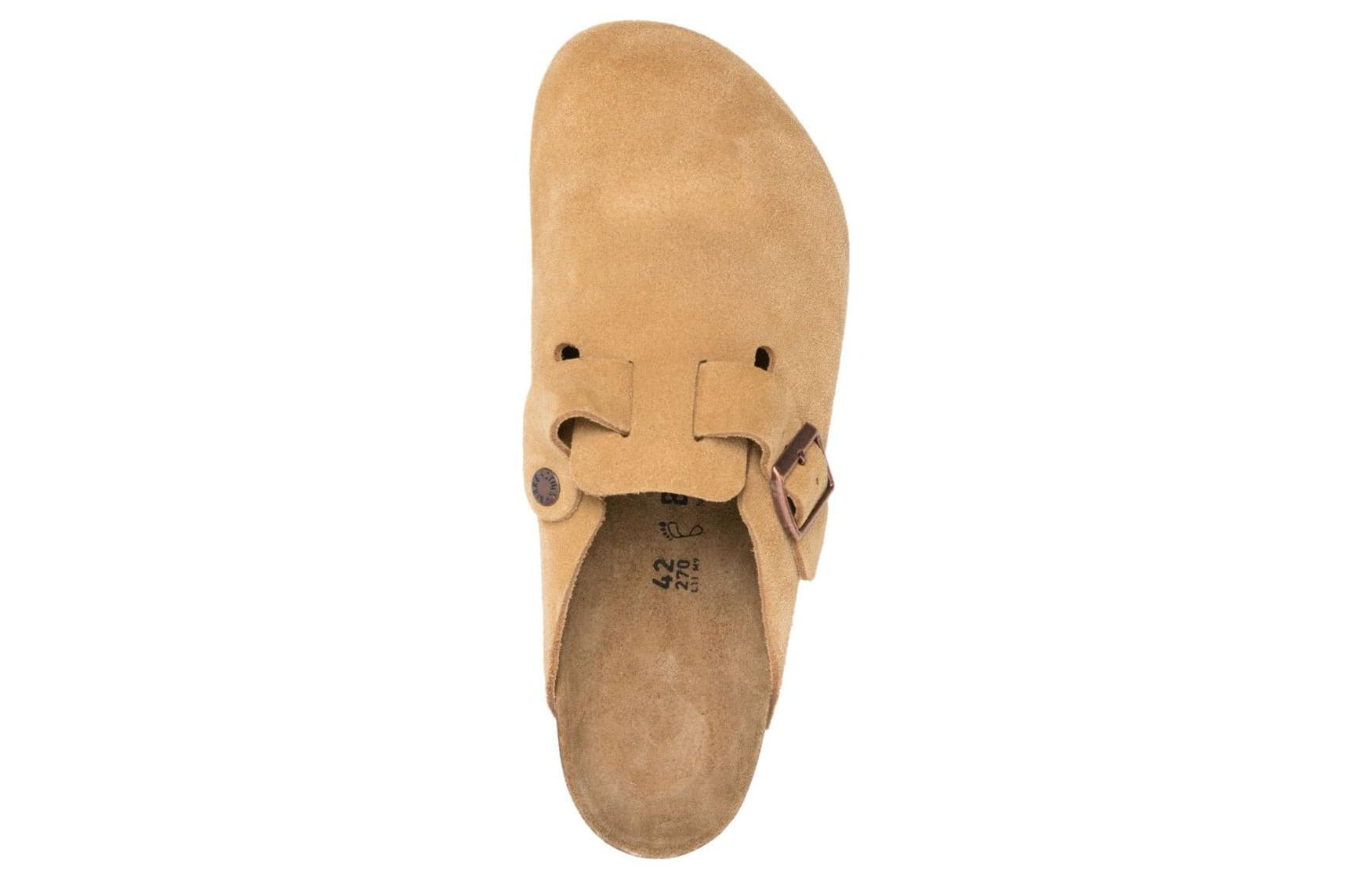 Birkenstock Boston Suede Leather 'Latte Cream' 1026181