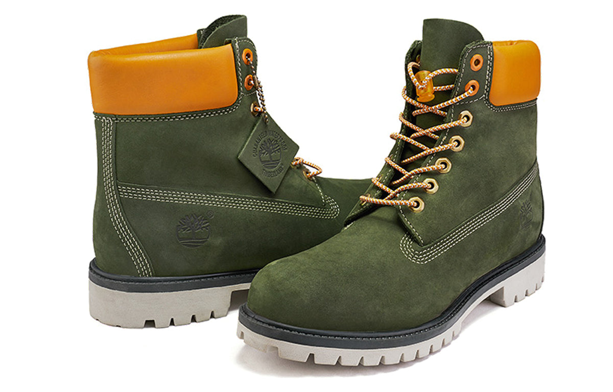 Timberland 6 Inch Premium Waterproof Boot 'Olive Green Orange' A2BB6