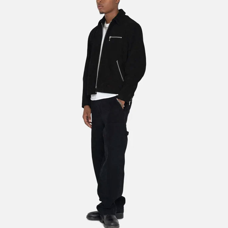 Stussy 8 Ball Suede Bing Jacket 'Black' 115696