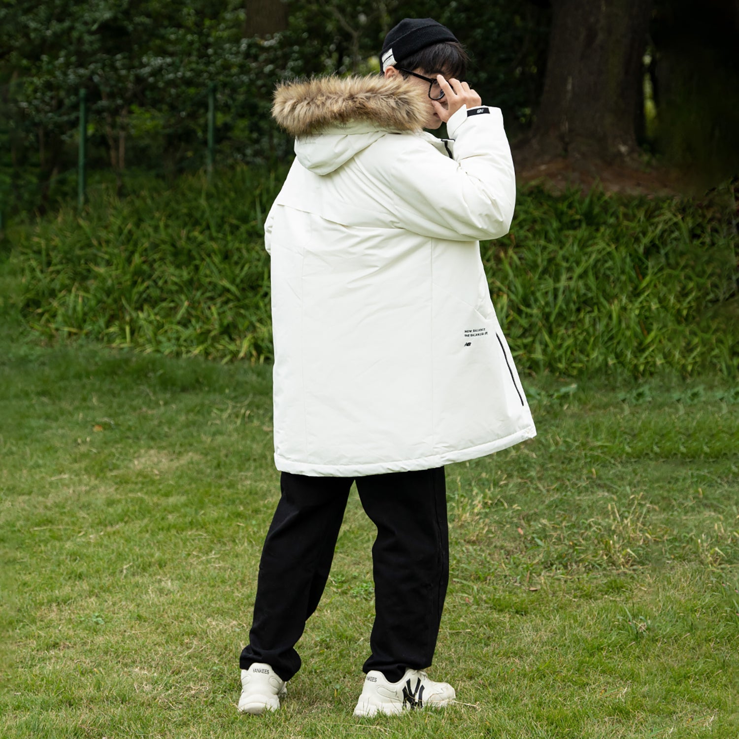 New Balance Long Puff Down Jacket Asia Sizing 'White' 5PC44303-IV