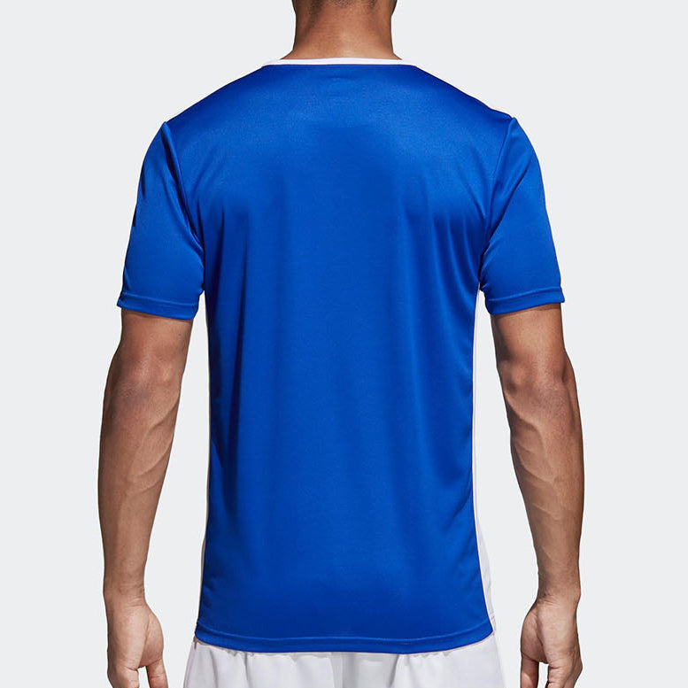 adidas Entrada 18 Stripe Colorblock Short Sleeve Blue CF1037