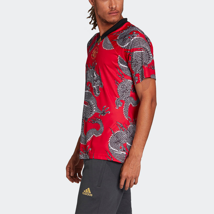 adidas CNY Manchester United Tee For Men Red FU1323