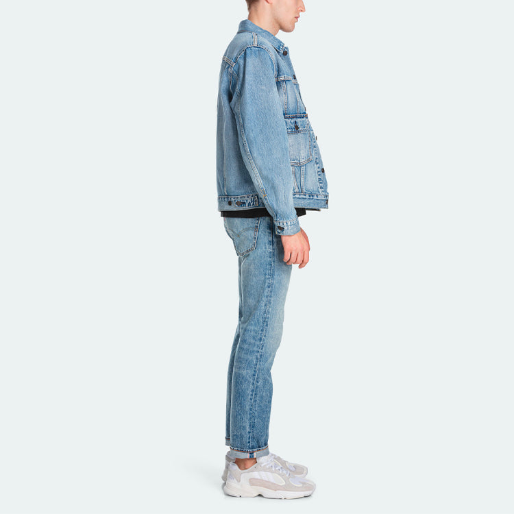 Men's Levis lapel Denim Jacket Denim Blue 85240-0000