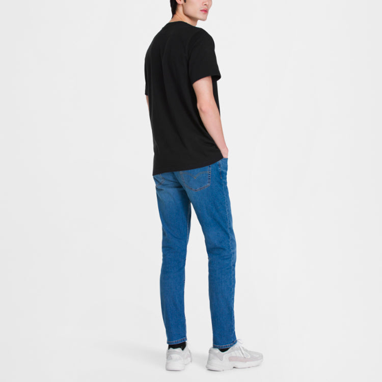 Men's Levis Pullover Pure Cotton Short Sleeve Black 16694-0003
