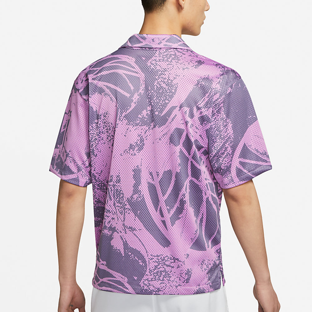Men's Air Jordan Flight Knit Printing Loose Basketball Short Sleeve Light Purple Shirt CZ4736-591