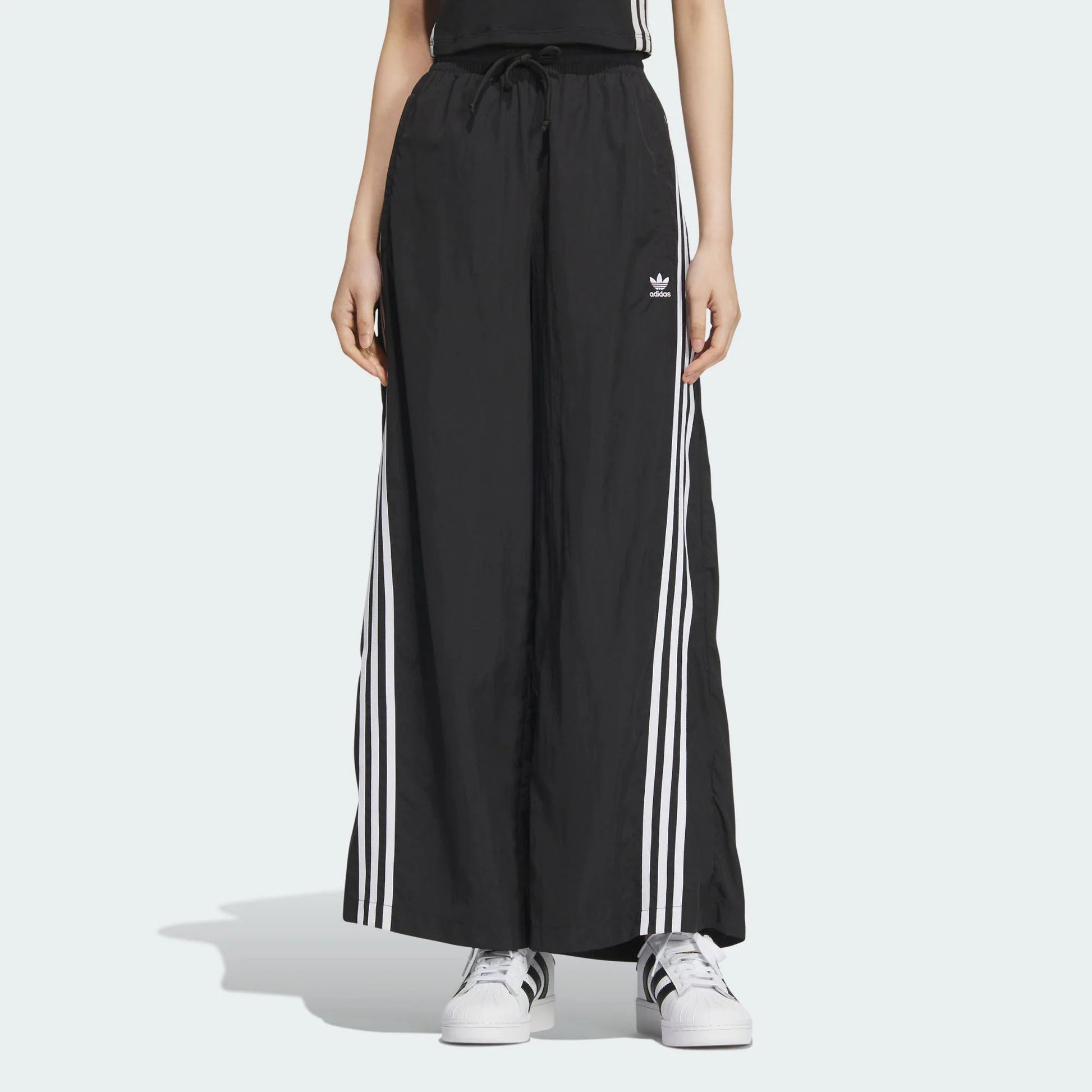 (WMNS) adidas Originals Oversize Track Pants Asia Sizing 'Black White' JJ3359