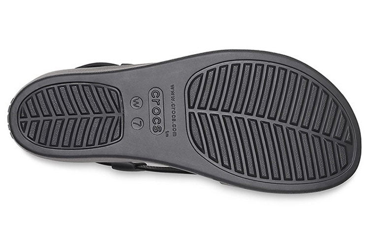 (WMNS) Crocs Brooklyn Cozy Non-Slip Sports Black Sandals 206222-060