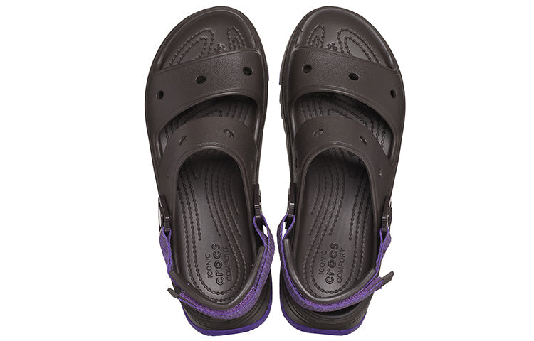 (WMNS) Crocs Hiker Xscape Sandal 'Espresso Neon Purple' 208181-2A0