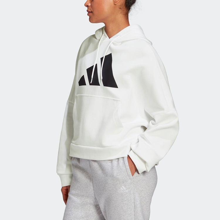 (WMNS) adidas Contrasting Colors Logo Sports Pullover Hoodie Asia Edition White GC9168