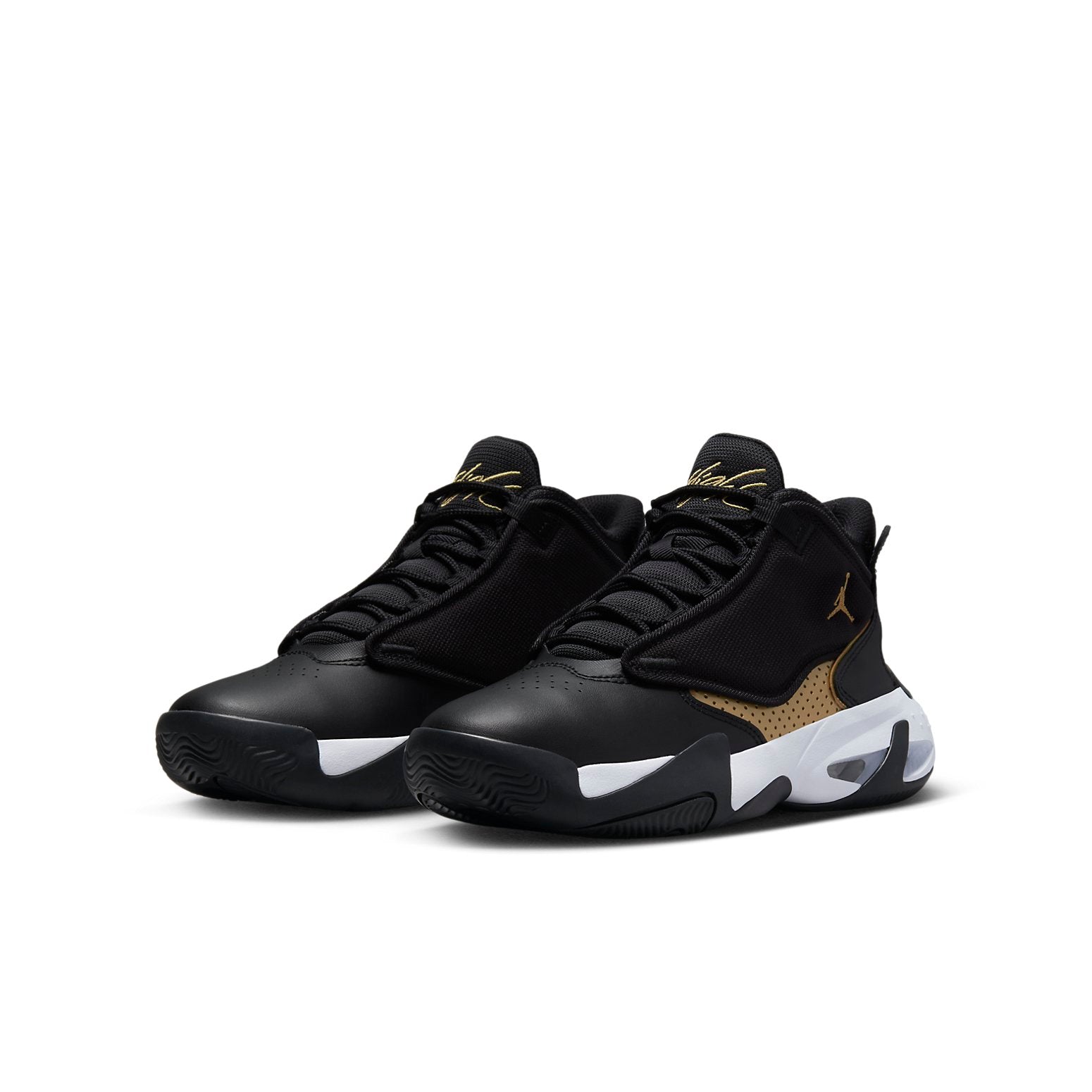 (GS) Air Jordan Max Aura 4 'Black Metallic Gold' DQ8404-071