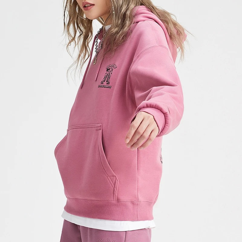 (WMNS) Li-Ning Skating Graphic Hoodie 'Pink' AWDR682-2