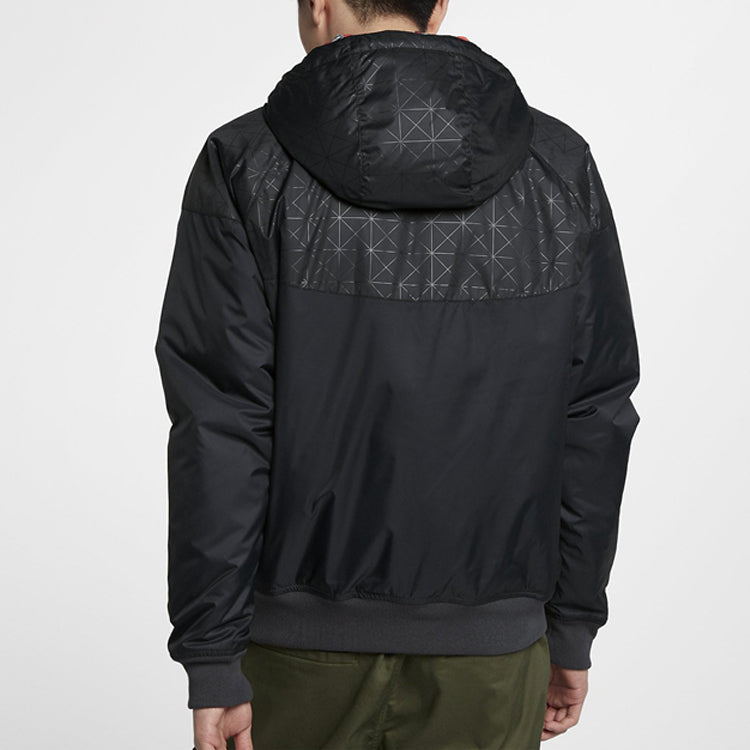 Nike Sportswear Windrunner Sports Printing hooded padded Jacket Black BV4343-010