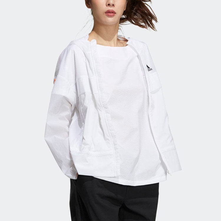 (WMNS) adidas Woven Sports Hooded Jacket White GP0670