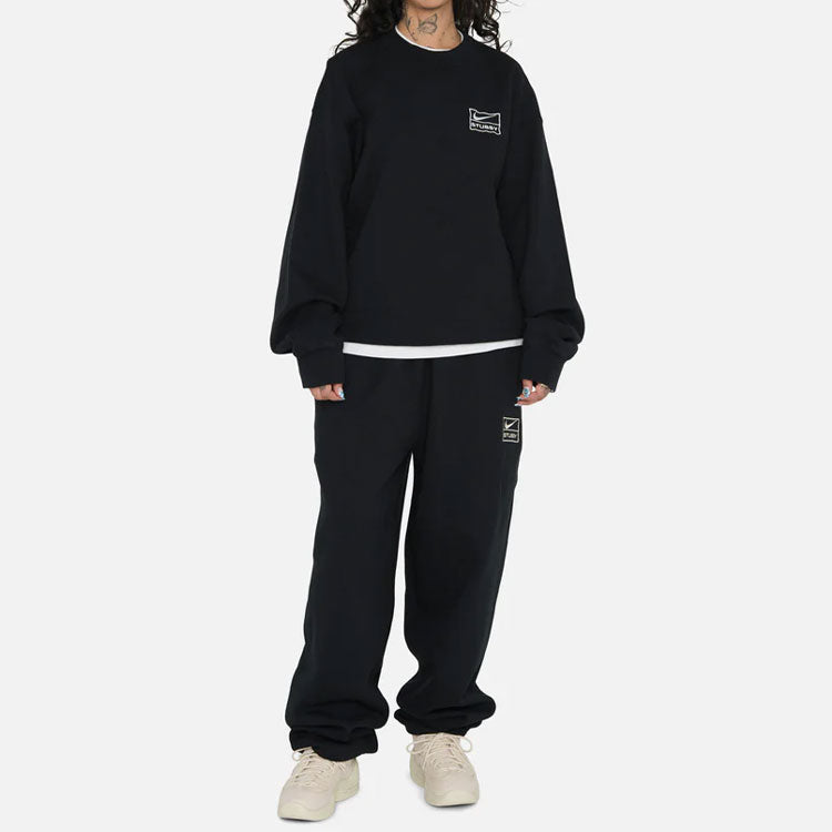 Nike x Stussy Wash Crew Fleece Asia Sizing 'Black' DO5311-010