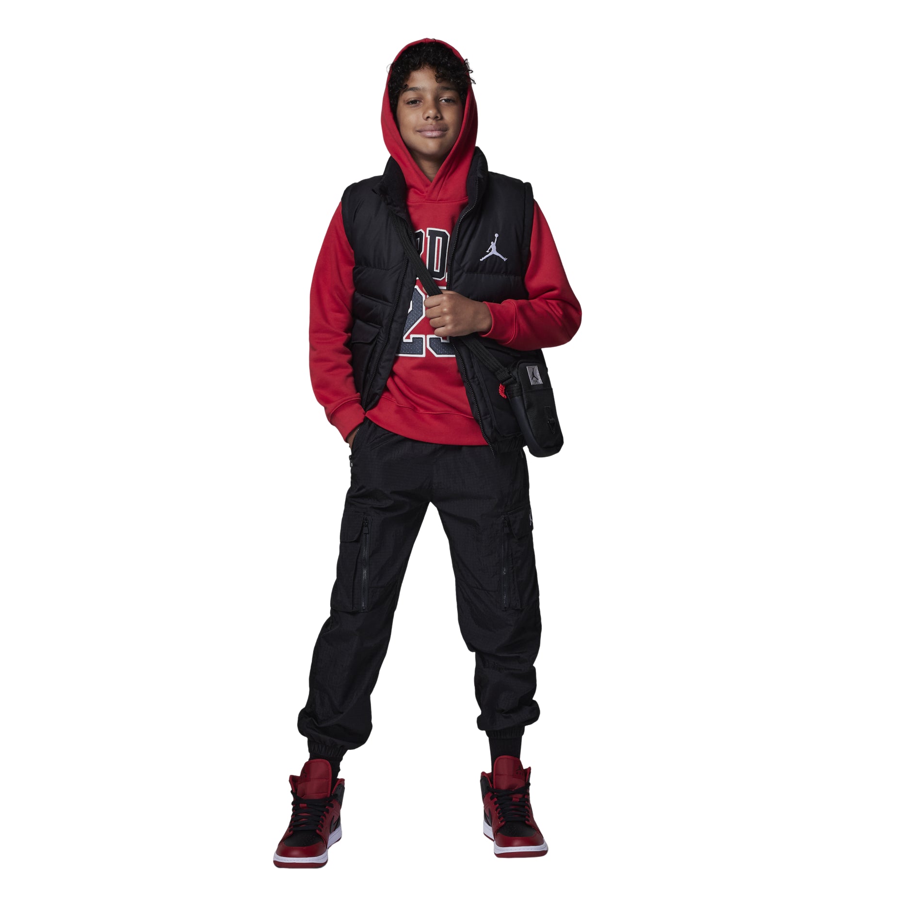 (PS) Air Jordan Fleece Pullover Hoodie 'Red' FV3203-687