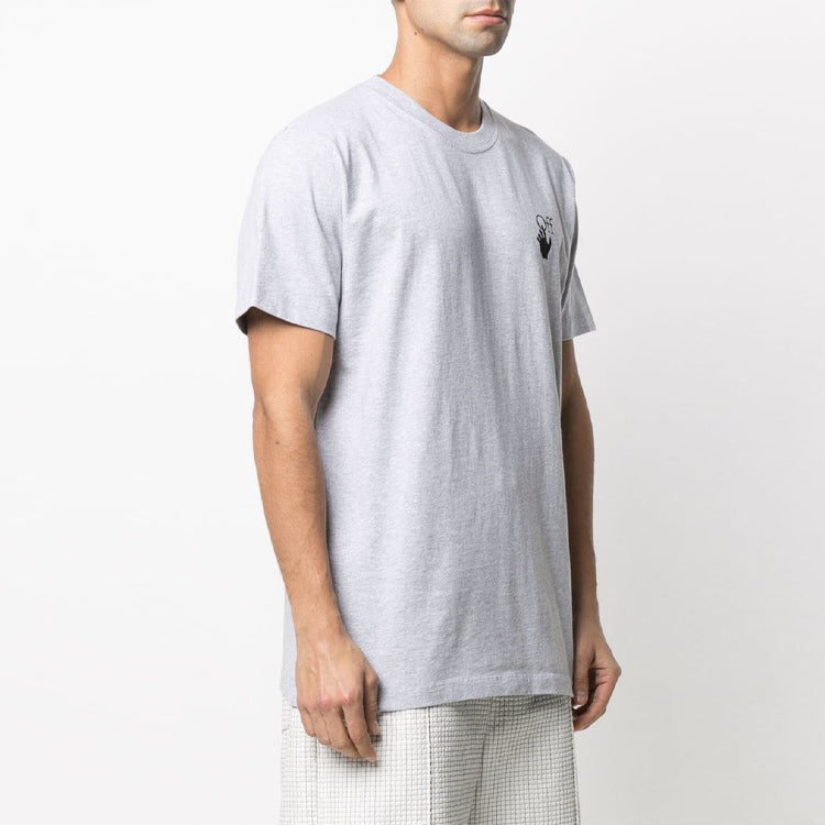 Off-White SS21 Arrow Short Sleeve Round Neck Version Gray OMAA027R21JER0030825