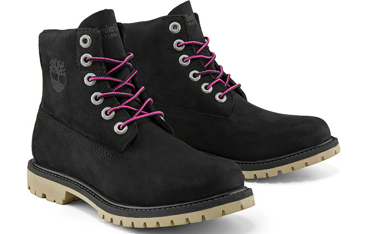(WMNS) Timberland Paninara Collarless 6 Inch Wide Fit Waterproof Boots 'Black Nubuck' A2M2QW