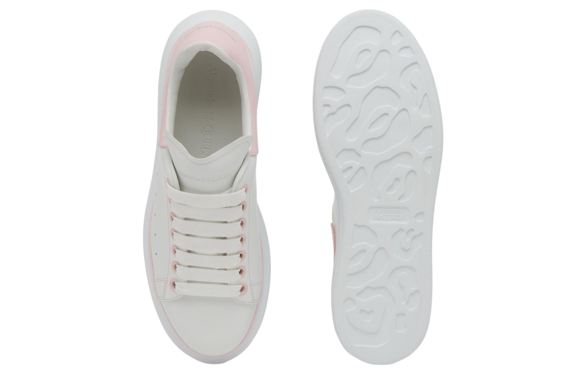 (WMNS) Alexander McQueen Wedge Sole Sneakers 'White and Ice Pink' 718139WIEEP8761