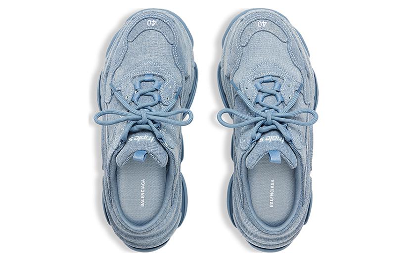 (WMNS) Balenciaga Triple S Mules 'Blue' 755686W2DEN4000